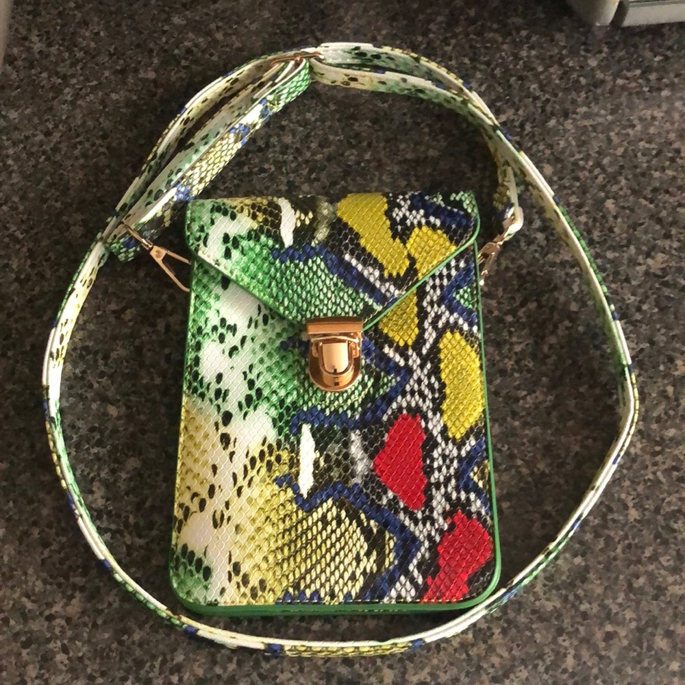 Snakeskin boutique crossbody purse